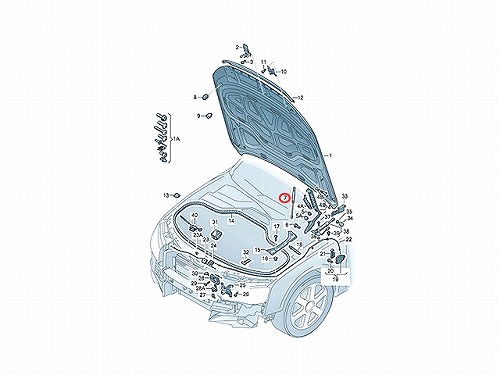 純正 ボンネットダンパー(エンジンフードダンパー) AUDI(アウディ) [4H0823359E]
