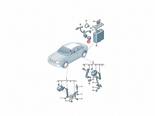 リレー (フューエルポンプなど) AUDI(アウディ) [4H0951253A]