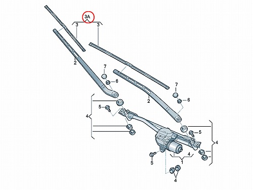 ワイパーブレード 左右セット フロント用 AUDI(アウディ) [4H2998002B]