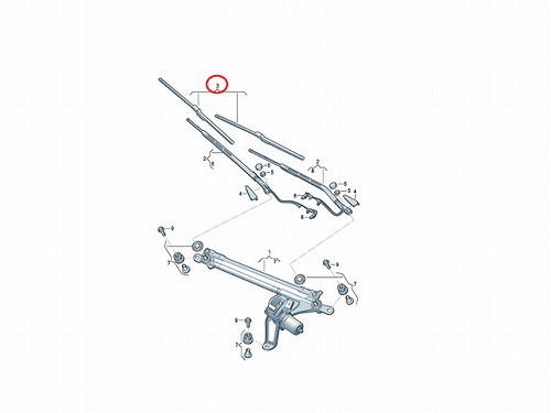純正 ワイパーブレード 左右セット フロント用 AUDI(アウディ) [4K2998002C]