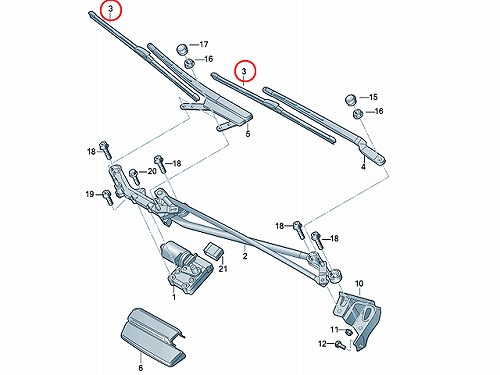 ワイパーブレード 左右セット フロント用 AUDI(アウディ) [4L1998002]