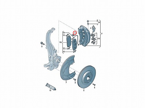 ブレーキパッドセンサー(ディスクパッドセンサー) フロント AUDI(アウディ) [4M0615121AB]