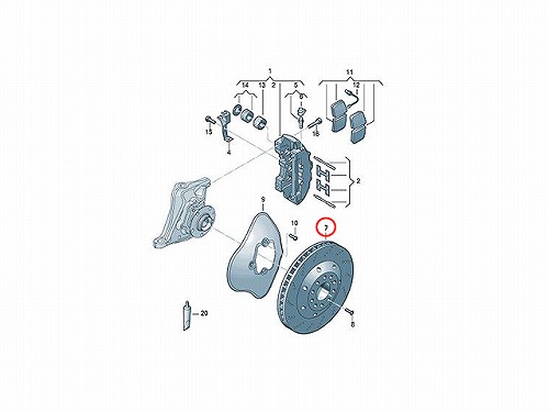 ブレーキローター(ディスクローター) フロント AUDI(アウディ) [4S0615301B]