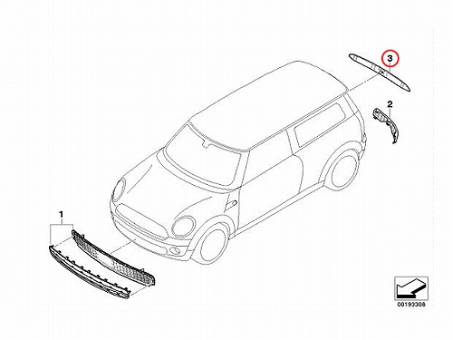 純正 トランクリッドハンドルクローム MINI(ミニ) [51132753603]