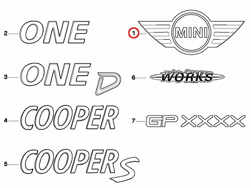 純正 オーナメント(エンブレム) フロント MINI(ミニ) [51147026184]