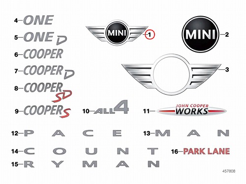 純正 オーナメント(エンブレム) フロント MINI(ミニ) [51149811725]