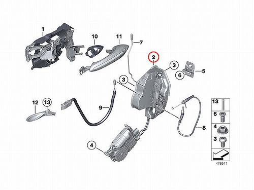 純正 ドアロック アクチュエーター フロント 左側 BMW [51217185691]