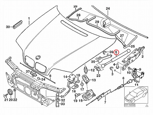 ボンネットダンパー(エンジンフードダンパー) 左右共通 BMW [51238202688]