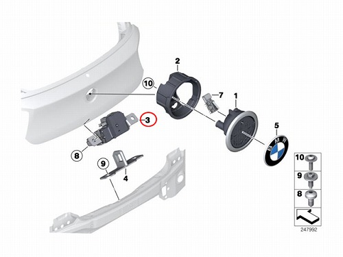 純正 トランクロック BMW [51247248075]