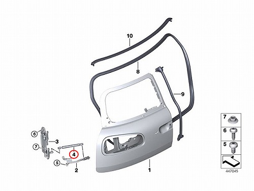 リアゲートダンパー(テールゲートショック) 左右共通 MINI(ミニ) [51247348917]