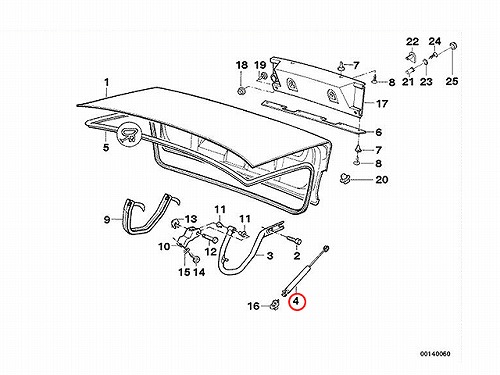 トランクダンパー(トランクショックアブソーバ) 左右共通 BMW [51248110327]