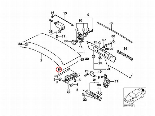 トランクダンパー(トランクショックアブソーバ) 左右共通 BMW [51248171480]