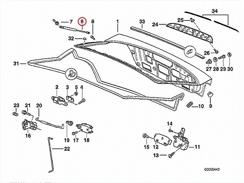 トランクダンパー(トランクショックアブソーバ) 左右共通 BMW [51248230070]