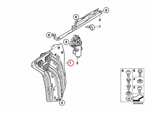 純正 パワーウインドウレギュレーター リア 右側 MINI(ミニ) [51377111018]