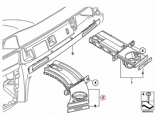純正 ドリンクホルダー(カップホルダー)アーチ開閉側 ASSY BMW [51459173464]