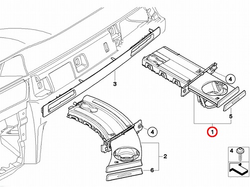 純正 ドリンクホルダー(カップホルダー)ASSY BMW [51459173470]