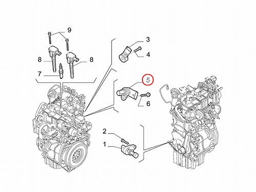 カム角センサー(カムポジションセンサー) ALFA ROMEO (アルファロメオ) [55242637]