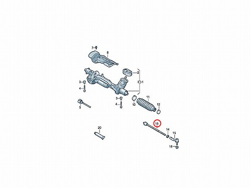 インナータイロッド(ラックエンド) 左右共通 VW(フォルクスワーゲン) [561423810]