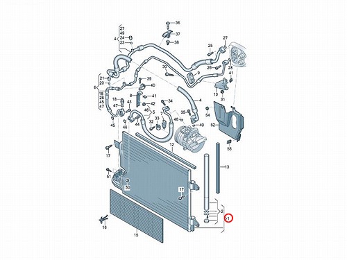 エアコンコンデンサー VW(フォルクスワーゲン) [5C0820411G]