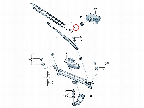 ワイパーブレード 左右セット フロント用 VW(フォルクスワーゲン) [5C2955426]