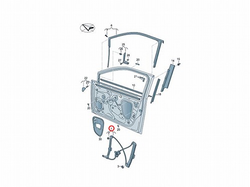 ウインドーレギュレター フロント 左側 VW(フォルクスワーゲン) [5G4837461H]