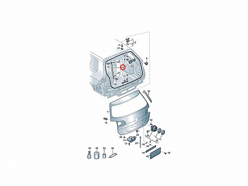 リアゲートダンパー(テールゲートショック) 左右共通 VW(フォルクスワーゲン) [5G9827550C]
