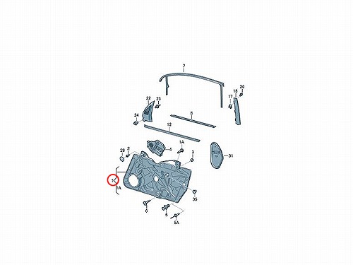 純正 パワーウインドウレギュレーター フロント 右側 VW(フォルクスワーゲン) [5K0837462D]