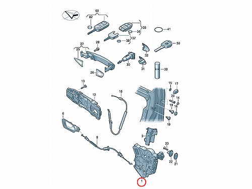 純正 ドアロック アクチュエーター フロント 左側 VW(フォルクスワーゲン) [5K2837015D]