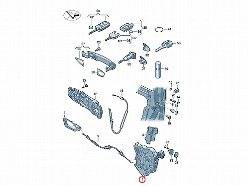 純正 ドアロック アクチュエーター フロント 右側 VW(フォルクスワーゲン) [5K2837016D]