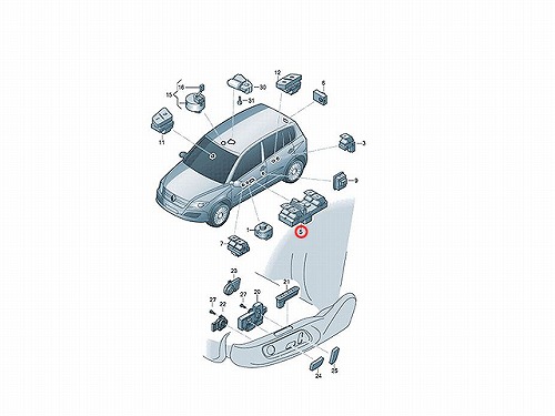 パワーウインドウスイッチ VW(フォルクスワーゲン) [5K4959857AXSH]