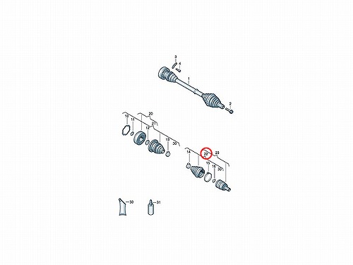 ドライブシャフトブーツキット フロント アウター VW(フォルクスワーゲン) [5M0498203]