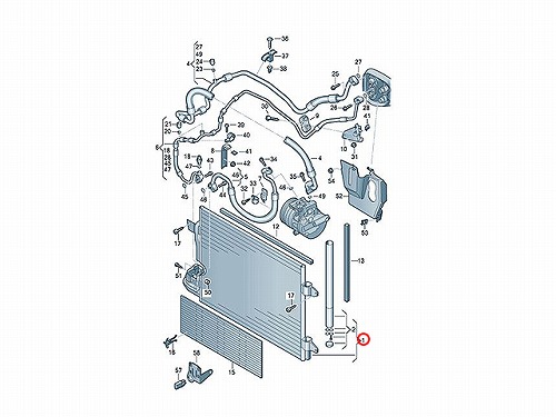 エアコンコンデンサー VW(フォルクスワーゲン) [5N0820411E]