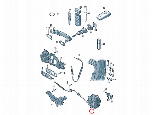 純正 ドアロック アクチュエーター フロント 右側 VW(フォルクスワーゲン) [5N2837016C]
