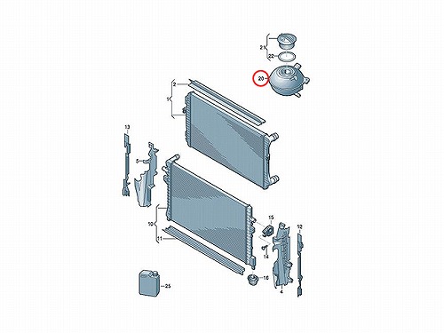 ラジエターリザーバーサブタンク(サブタンク) VW(フォルクスワーゲン) [5Q0121407G]