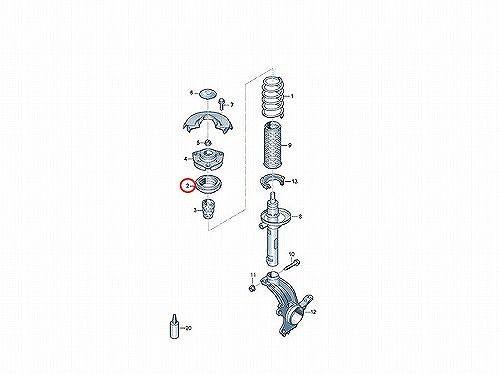ボールベアリング フロント 左右共通 AUDI(アウディ) [5Q0412249F]