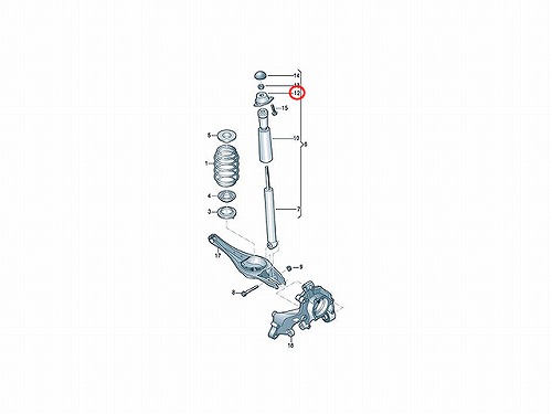 アッパーマウント リア 左右共通 VW(フォルクスワーゲン) [5Q0513353G]