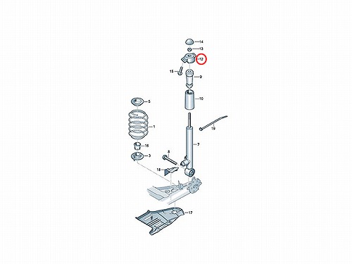 アッパーマウント リア 左右共通 VW(フォルクスワーゲン) [5Q0513353H]