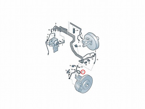ブレーキホース フロント VW(フォルクスワーゲン) [5Q0611701C]