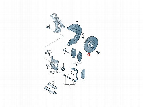 ブレーキローター(ディスクローター) フロント VW(フォルクスワーゲン) [5Q0615301G]