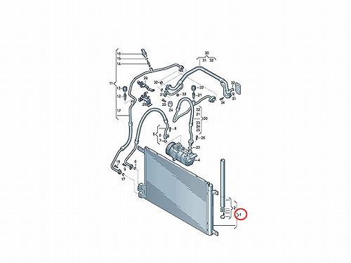 エアコンコンデンサー AUDI(アウディ) [5Q0816411AS]