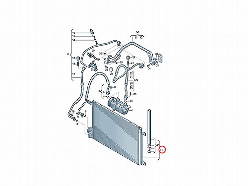 エアコンコンデンサー VW(フォルクスワーゲン) [5Q0816411BH]