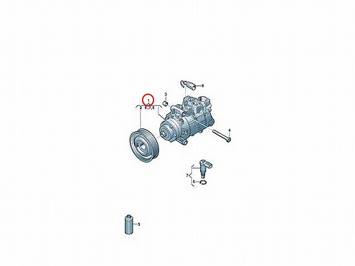 エアコンコンプレッサー AUDI(アウディ) [5Q0820803F]