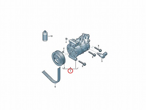 エアコンコンプレッサー AUDI(アウディ) [5Q0820803Q]