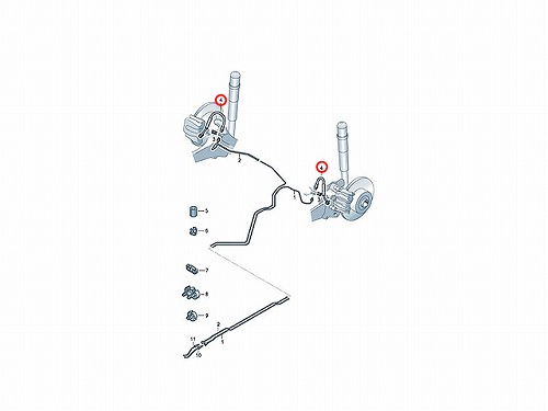 ブレーキホース リア 左右共通 VW(フォルクスワーゲン) [5WA611775]