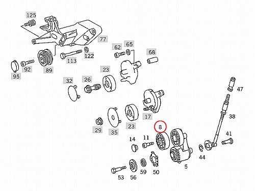 テンショナープーリー メルセデスベンツ [6012000970]