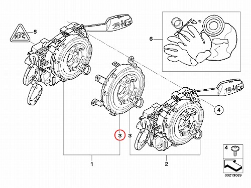純正 スパイラルケーブル BMW [61319122509]