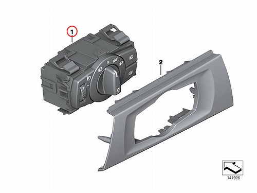 純正 ヘッドライトスイッチ(ヘッドランプスイッチ) BMW [61319169416]