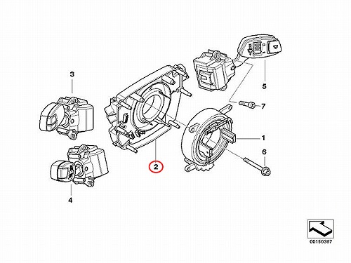 純正 ステアリングアングルセンサー(コンタクトリング) BMW [61319204505]