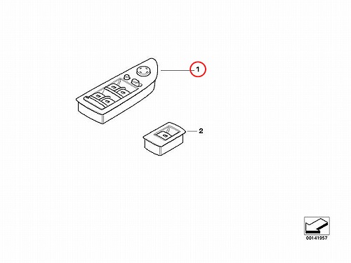 純正 パワーウインドウスイッチ BMW [61319217341]