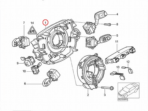 ステアリングアングルセンサー(コンタクトリング) BMW [61319289173]